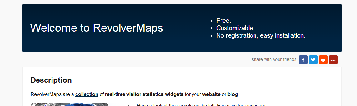 WordPress – 利用Revolvermaps在首页实时显示访客3D地球